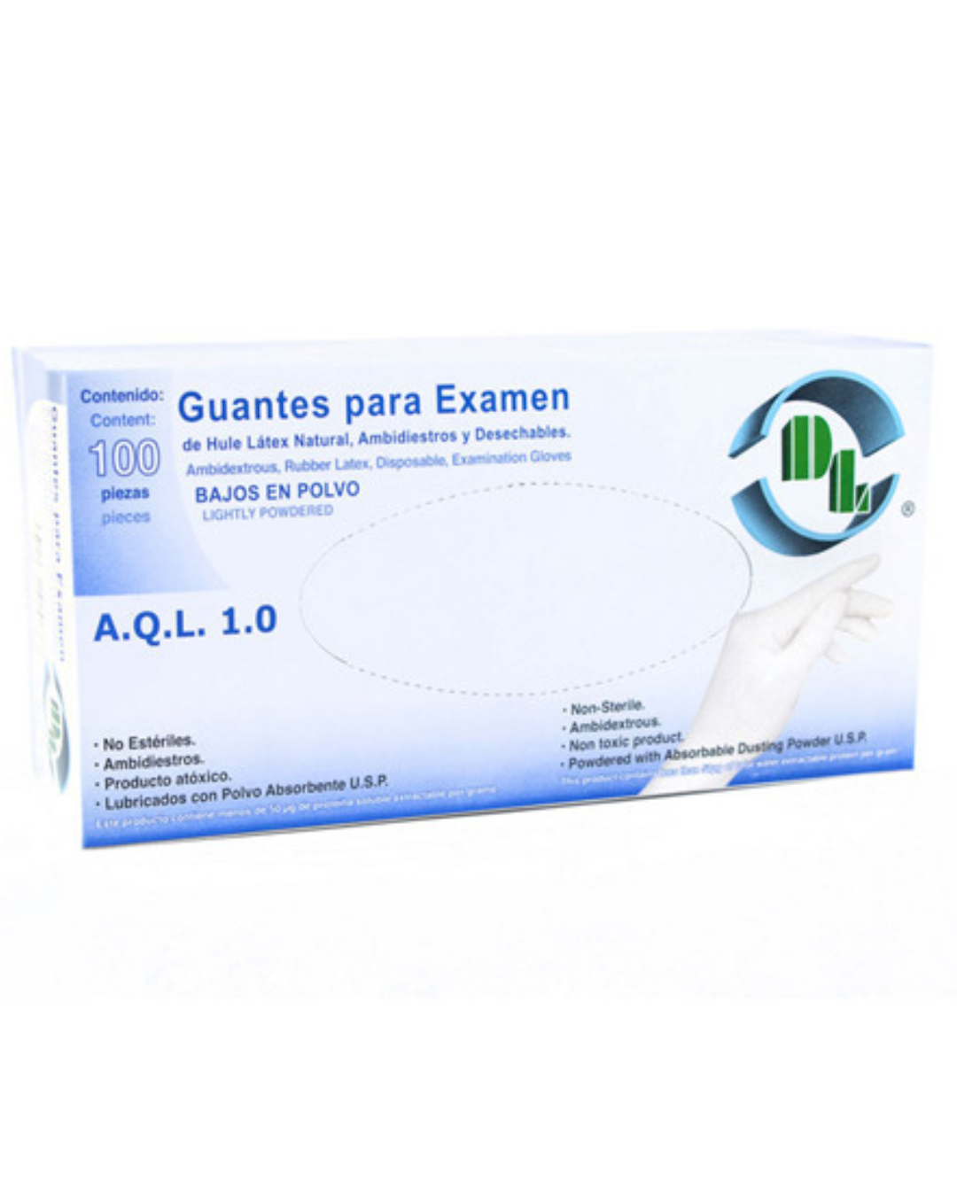 Guante Exploración de Látex NO Estéril Dentilab