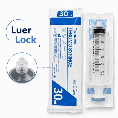 Jeringa Terumo sin Aguja Luer Lock – 30 mL y 60 mL