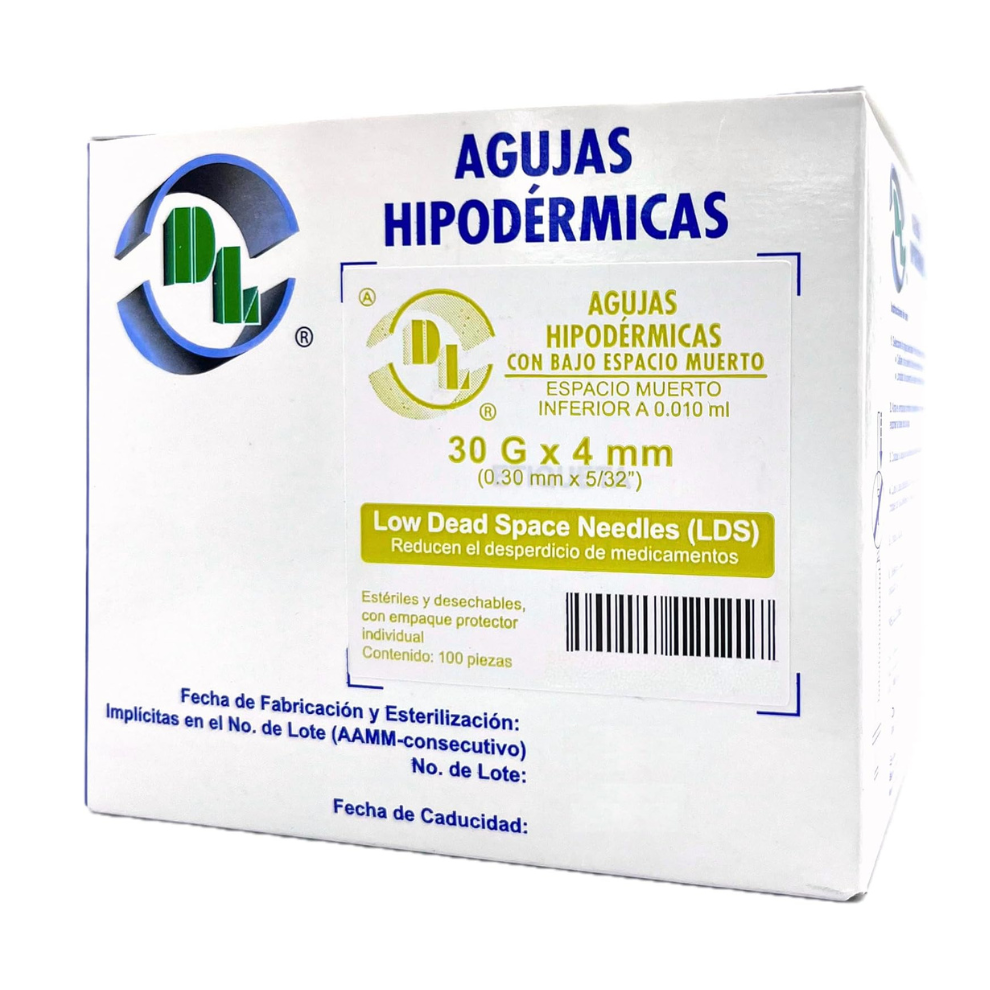 Aguja Hipodérmica DL Desechable 30GX4mm (Bótox Y Mesoterapia)
