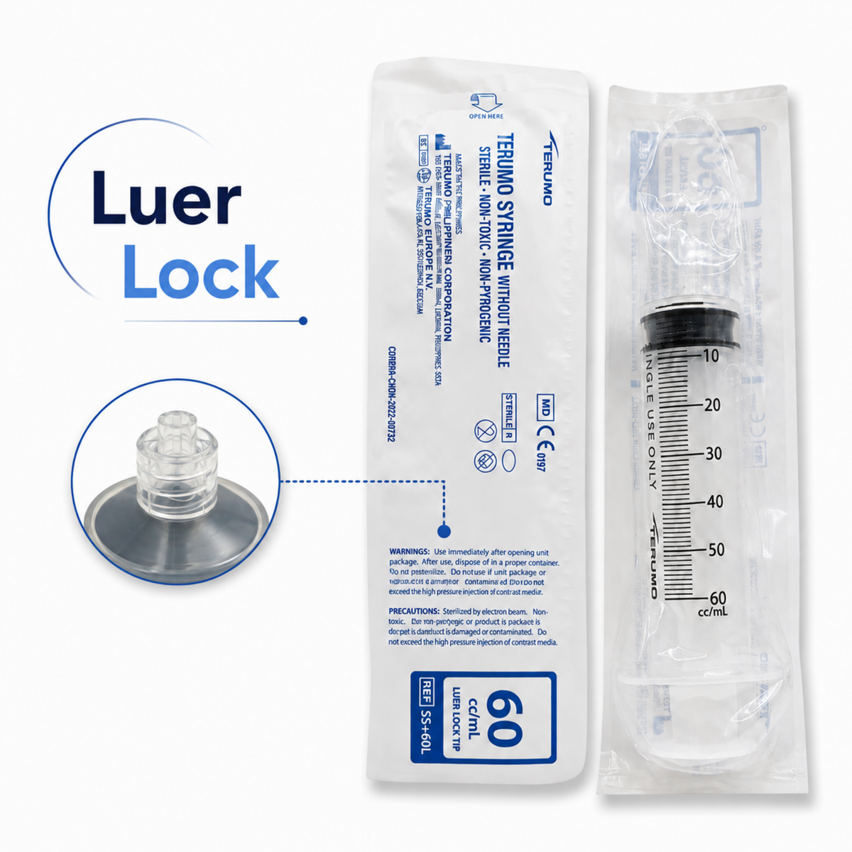 Jeringa Terumo sin Aguja Luer Lock – 30 mL y 60 mL