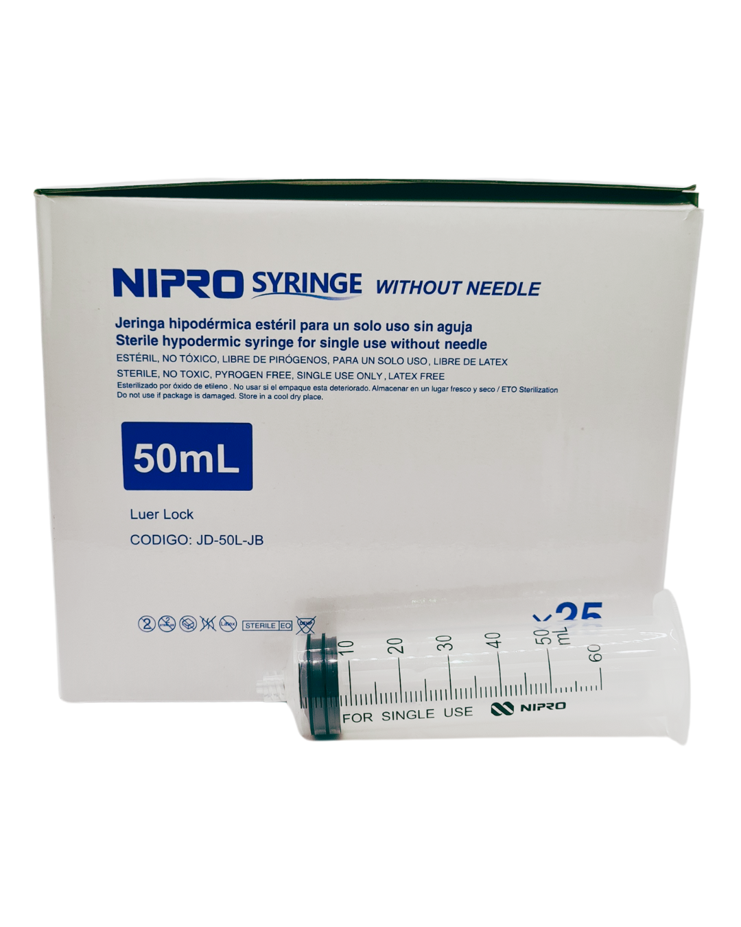 Jeringa desechable NIPRO 50ML sin aguja