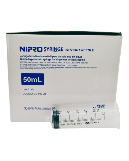 Jeringa desechable NIPRO 50ML sin aguja