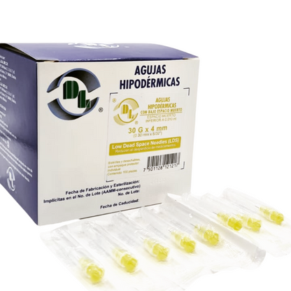 Aguja Hipodérmica DL Desechable 30GX4mm (Bótox Y Mesoterapia)