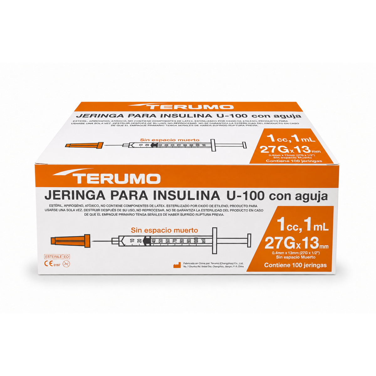 Jeringa para Insulina TERUMO | Aguja Ultra-fina Integrada | U-100 | 0.5 mL / 1 mL